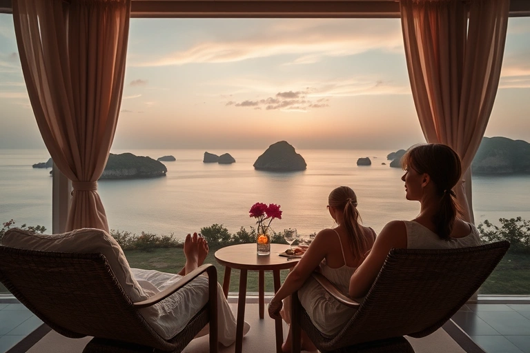 Conceitos visuais relacionados a Tendências de viagens românticas: escapadas de luxo em ilhas privadas em 2025