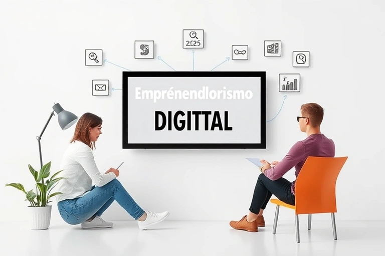 Conceitos visuais relacionados a Empreendedorismo Digital: O Caminho Rápido para a Independência Financeira em 2025